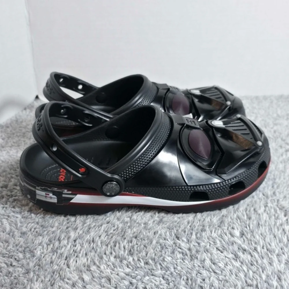 Crocs Star Wars‎ Darth Vader Classic Clogs Black Mens 8 Womens 10 211774-90H NEW